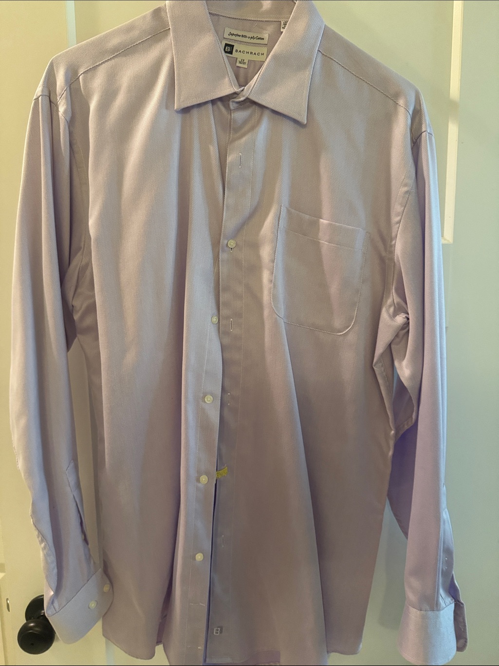Bachrach Men's Light Lavender Dress Shirt